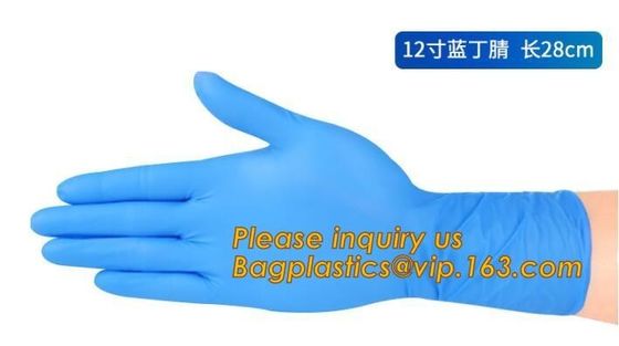 Medical Disposable Nitrile Coated Hand Gloves,Industrial Garden Working Resistant Disposable Nitrile Black Gloves BAGEAS
