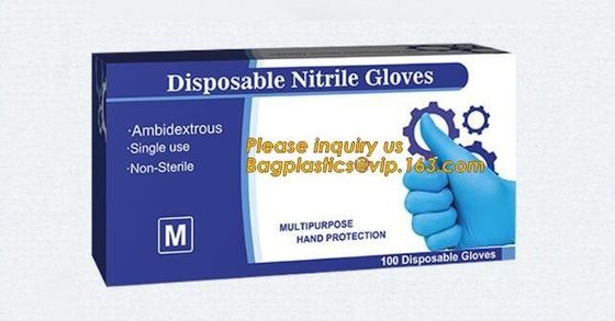 Blue Non-Medical Biodegradable Disposable Powder Free Examination Nitrile Gloves,Hand Gloves Manufacturers powder free n