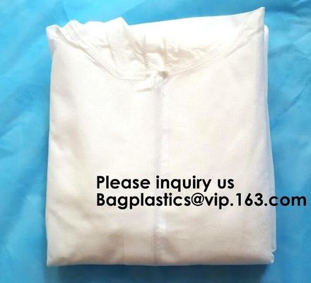 Non-Woven Disposable Overalls,Cleaing Protective Coveralls Clothing for Painting Polishing,Epidemic Prevention Breeding