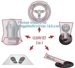 Protector set steering wheel gearstick airbrake seat cover foot mat Nylon seat cover Reusable seat cover car seats, LTD