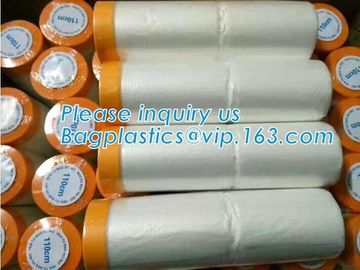 auto spraying paint single-pack pre-taped masking filmautomotive spray pre-taped masking film with best price, auto pa