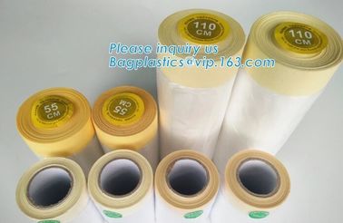 self adhesive auto painting pre-taped masking film auto paint shelding function taped masking film, mold plastic auto