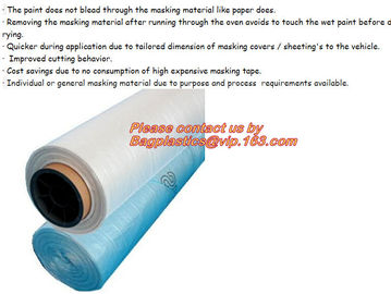 AUTO PAINT MASKING FILM, 16'X350' 10MIC, Paper similar masking film, Multi-functional plastic film, Tire cover, Masking