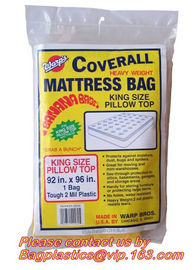 Plastic Mattress Protector Bag or Sofa Cover For Storage ,Moving, High tensile strength matress packing bags