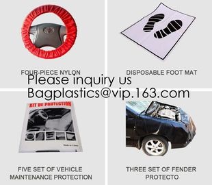 Disposable Plastic Car Cover with Elastic Band Medium Size, Kit De Protection, Car Clean Kit, car protection disposable