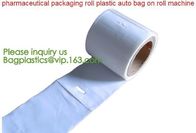 clear LLDPE easy tearing line pre-opened in roll bag,Factory custom LLDPE plastic autobag Preopened polybag on a Roll