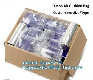 Inflatable packaging airbag roll, transportation packs, shipment packs, carton air cushion bags, customized size, types