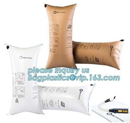 pillow packing bag dunnage air bag for container, Kraft Paper Air Bag for Shiipping Tuck Tank Container, bagplastics, ba