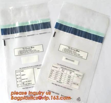 Biodegradable Tamper Evident Proof bag Self Seal Airport Bank Security Plastic Money Bag, Biodegradable Tamper Proof Cus