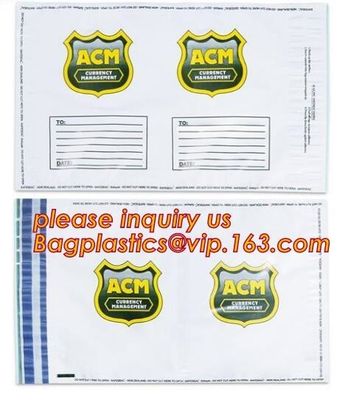 Bank Tamper Evident Security Bag/Secure Courier Bag Wholesaler/Clear Plastic Security Bags, Bank Cash Bag Polyester Bags