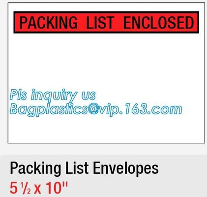 FedEx packing list envelope adhesive tape bag Pressure Sensitive zip lock packing list envelope, Post Fedex Plastic Expr