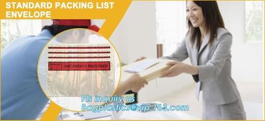 adhesive printed Fedex packing list envelope for documents, postal self adhesive packing list enclosed plastic envelopes