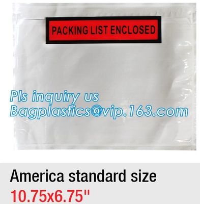 Waterproof packing list envelopes with self adhesive A3 A4 B4 B5 A7 C5 C7size, packing list enclosed envelope a5, bageas