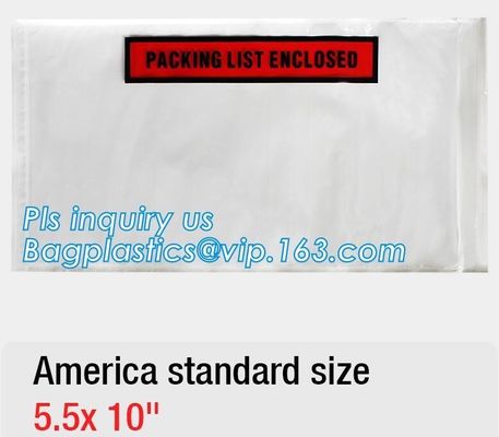 Waterproof packing list envelopes with self adhesive A3 A4 B4 B5 A7 C5 C7size, packing list enclosed envelope a5, bageas