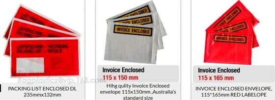 Waterproof packing list envelopes with self adhesive A3 A4 B4 B5 A7 C5 C7size, packing list enclosed envelope a5, bageas