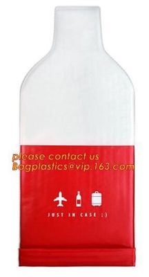 Bottle Protective Zip sealed liquor bubble bags bottle protector Travelling liquor bubble sleeves air wine bubble bags