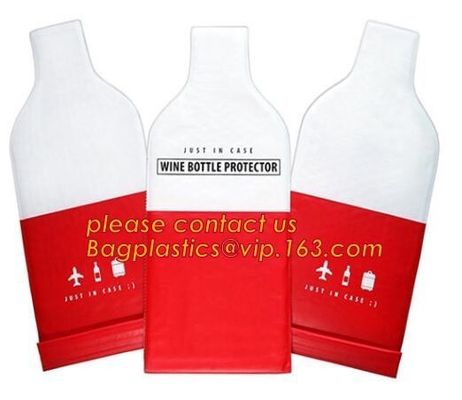 Leakproof PVC wine Protector bag Anti-Shock Reusable Plastic PVC Inflatable Bubble Liner Protective Pac Red Wine Bags Pr