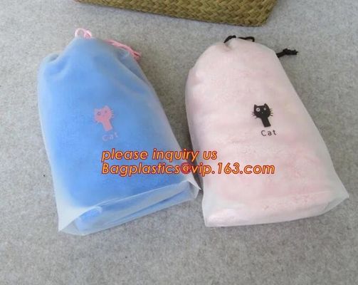 Biodegradable drawstring laundry poly bag,Cotton string LDPE plastic laundry bag custom poly bag drawstring bag bagease