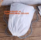 Biodegradable drawstring laundry poly bag,Cotton string LDPE plastic laundry bag custom poly bag drawstring bag bagease
