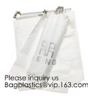 Laundry Bags Hospitality Plastic Bags Drawstring Closure Write-On Indicator Strips. Clear Hotel Biodegradable Bags With