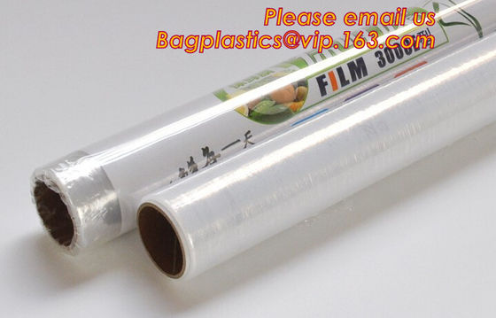 Plastic PVC Stretch Cling Film for Food Wrap, Good price pvc heat resistant static cling film for food wrap, bagease pac