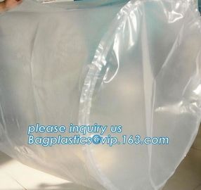 bottom unloading PE liner bag, round bottom bucket liner, plastic pail liner, circle round bottom liner for liquid and p