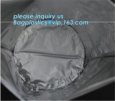 IBC foil Liner for bulk juice wine, Liquid packaging boxes storage carton ibc alunimium bag, Round Bottom Flexible Drum