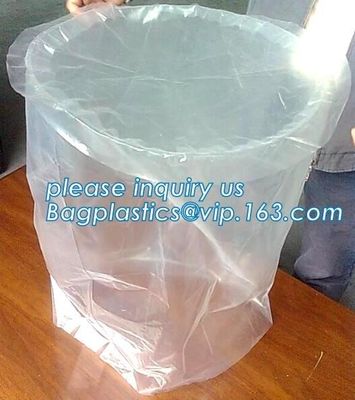 Plastic Drum Liners on Roll, Elastic Band Plastic Drum Covers, Round Bottom Plastic Drum Liners, round bottom, square bo
