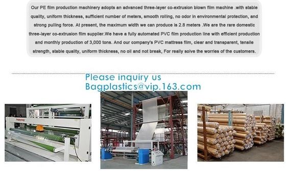 PE Super Clear Film Use For Mattress Film Packing Mattress Roll Packing Machines Cargoes Covering