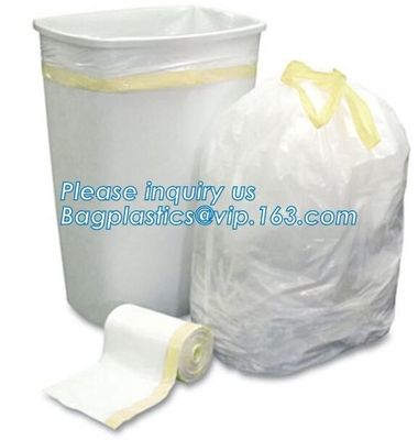 Garbage bags 10 Liter Drawstring Bathroom Trash Bags Mini Wastebasket Can Liners for Home Office Bins, bagease, pack