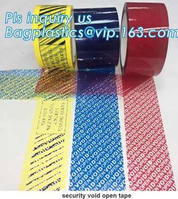 Supply tamper proof plastic open void tape for seal courier bag envelopes with CE&amp;ISO Air Mouse TV Box PCs OS bagplastic