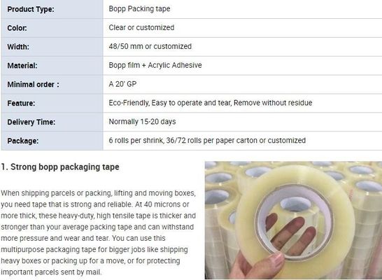 Discount Quality Guaranteed Transparent Adhesive Glue BOPP Material Package Packing Tape,Sealing Tape Packaging Packing