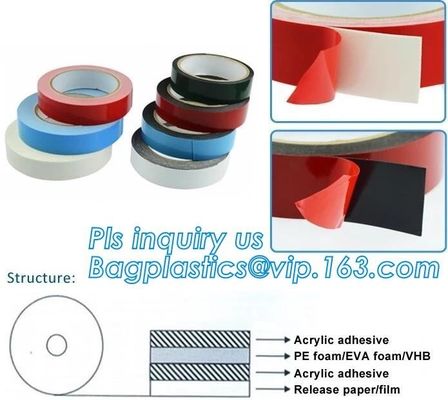 Waterproof Double Sided Adhesive Tape,Double sided acrylic foam tape,Heat resistant high adhesion waterproof double side