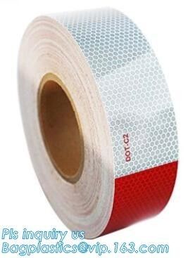 3M Red&amp;White Reflective tapes/sheeting/marks for vehicle,Aluminized avery CE mark conspicuity metalized reflective tape