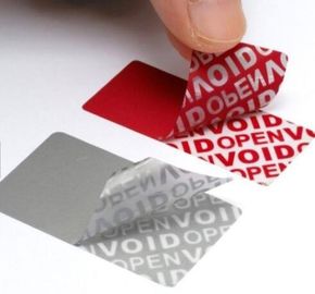 Environmental Destructive Warranty Void Tamper Evident label stickers non transfer VOID OPEN label no residue sticker