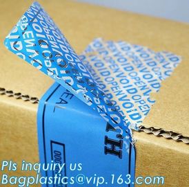 VOID material warranty void non removable labels,tamper evident honeycomb holographic warranty OPEN void security label,