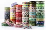 mini masking paper washi tape roll,China factory custom 100 rolls Halloween Christmas festival design washi paper tape