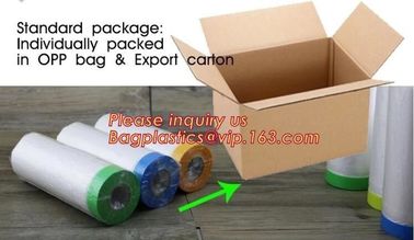 pre-taped paintable car masking film,auto paint solution HDPE masking film,1500*2300mm Masking Film Tape Roll Self Adhes