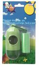 Bone Shaped Dog &amp; Pet Waste Bag Holder - Holds Standard Rolls of Poop Bags, green color dog dispenser +3rollings waste b