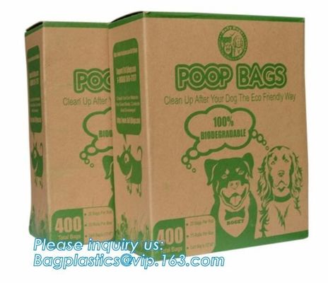 Compostable dog poop bag/ pet waste Bags, Degradable Pet Poop Bags Dog Cat Waste Pick Up Clean Bag Refill Bags Promotion