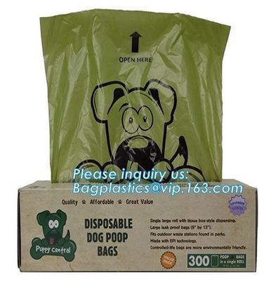 Eco-Friendly Scented Baby Disposal Nappy Sacks 50 PCS Easy Tie Handles Garbage Baby Diaper Nappy Bag, bagplastics, bagea