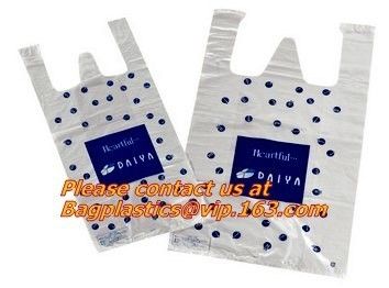 Corn Starch Eco PLA 100% Compostable Plastic t-shirt Shopping Bags,disposable carry shopping bags 100% compostable corn