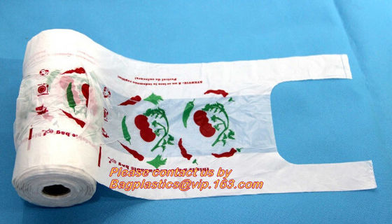 Produce Polyethylene Bags on a Roll, Take Out Disposable Plastic Food Bags Roll, Fruit Vegetables Grocery, BAGEASE, BAGS