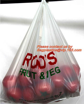 Compostable Grocery T-Shirt Bags, Eco Friendly, Biodegradable, 2 Gal - 4 Gal Small Clear Trash Bags Office, Bulk
