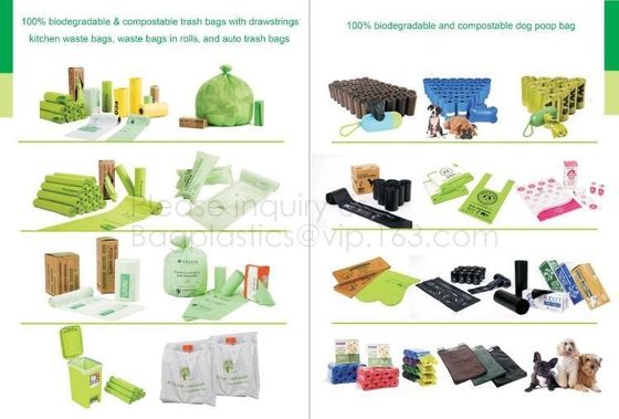 Biodegradable Roll heart bag, Vest bag, Pocket, Roll bag, 100% Biodegradable Cornstarch Garbage Bags garment biodegradab