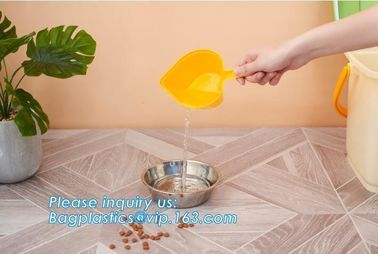 Dog Cat Pet Food Shovel Scoop Spoon, 500ml and 250ml Durable break -resistant pet food bowl spoon with bag clip, scoop