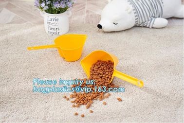 Dog Cat Pet Food Shovel Scoop Spoon, 500ml and 250ml Durable break -resistant pet food bowl spoon with bag clip, scoop