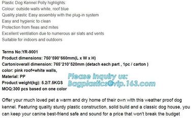 Wholesale luxury pet kennel igloo dog bed house, dog/cat/pet house/large wooden plastic dog house, waterproof pet house