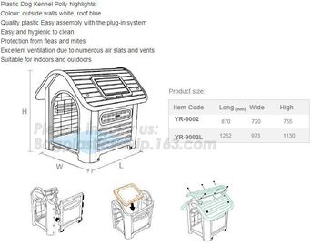 waterproof pet house large insulated plastic dog house, plastic dog kennel, Dog Product Plastic Durable Pet Dog House