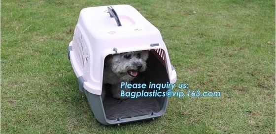 Transport Box Pet Air Box Travel Carrier Cages Portable Plastic Dog Carrier, Dog Box Cages------Durable Plastic Aviation